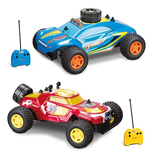 Mondo Motors Hot Wheels Dune Monster 63682 op afstand bestuurde auto op schaal 1:24, dubbele frequentie, tot 10 km/u snelheid, behuizing van Lexan, volledige functie voor kinderen, gesorteerd model