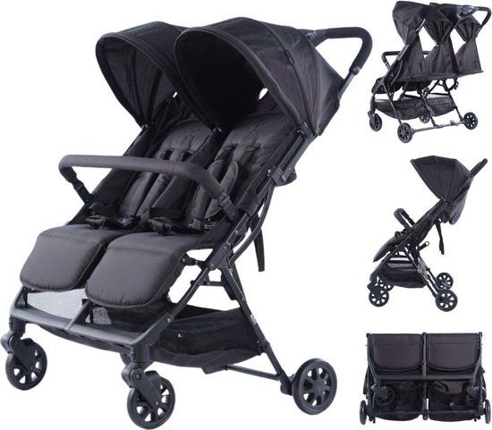 Novi Baby® Foss Go Duobuggy - All Black - Compact - 15 kg per zitje