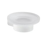 GEDY G-Kuala Lumpur zeepbakje, wit, chroom, messing, glas, 4 x 11 x 11,2 cm, 0,368 kg