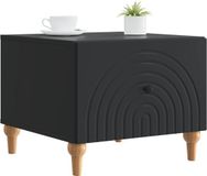 vidaXL Salontafel met lade Zwart 49 x 50 x 40 cm Bewerkt hout