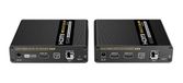 PremiumCord Optische HDMI-extender tot 40 km, resolutie 4K @ 60Hz, HDR, 4:4:4, HDMI 2.0, metalen behuizing, zwart