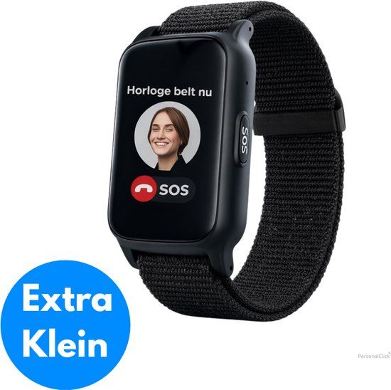 PersonalClick Alarm Horloge Ouderen - Zilver - Valdetectie - GPS - Waterdicht - Geen Abonnement