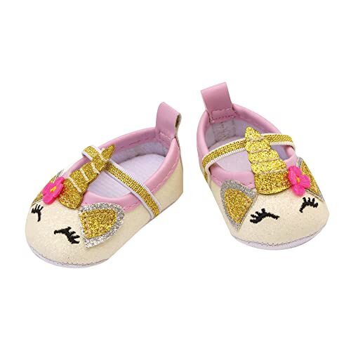 Heless 7491 7491 -Ballerinas eenhoorn voor poppen en knuffeldieren van 30-34 cm, natuurlijk wit en roze, met zilveren en gouden glitterelementen, meerkleurig