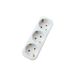 Netadapter: Duitse 3-weg adapter, 16 A, wit