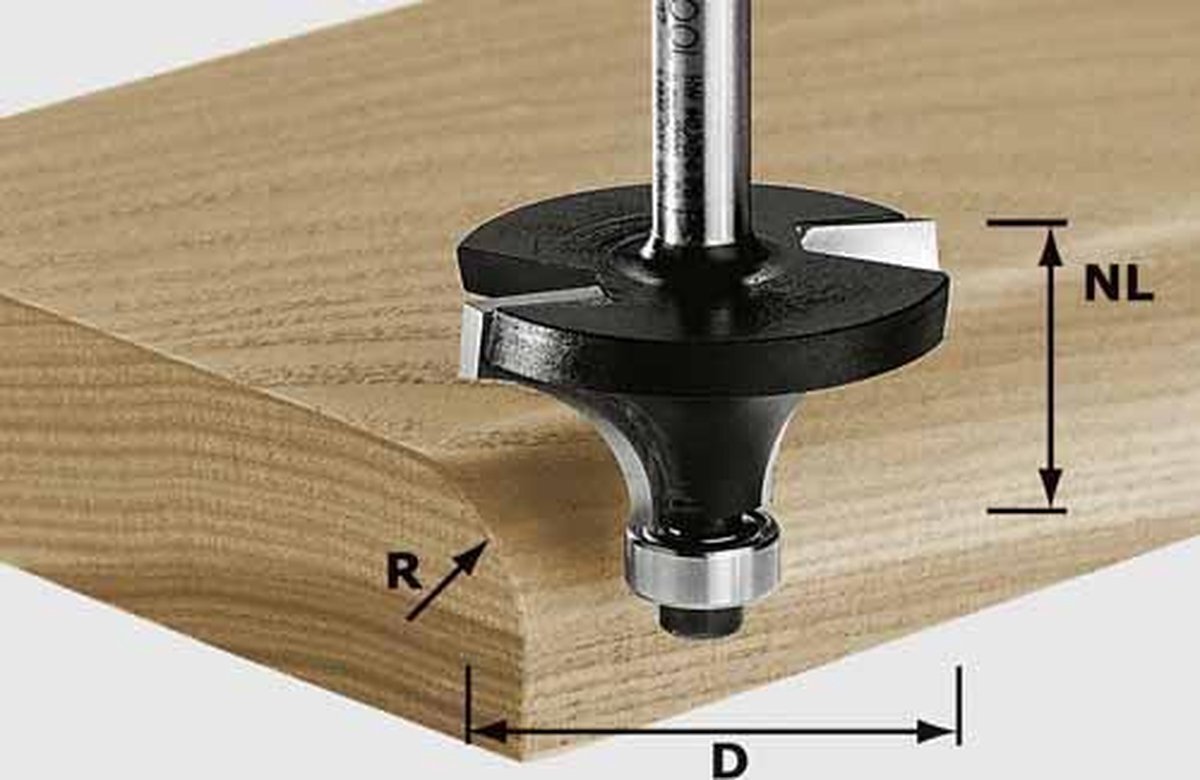 Festool HW S8 D38,1/R12,7 KL Afrondfrees HW 491016