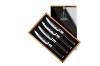 Forged Sebra Steakmessen Set 4 - Sebrahout - 11.5 cm Lemmet - Houten Giftbox