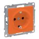 Legrand SEANO 765422 Geaard stopcontact met verhoogde aanraakbeveiliging, aansluitdoos, steekklemmen, 16 A, 250 V, oranje