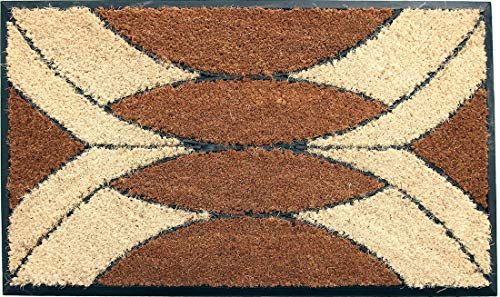 Coco&Coir Everything in a nutshell Coco&Coir natuurlijke kokos | anti-slip | dikke kokos | premium kwaliteit | rubberen achterkant | milieuvriendelijk | binnen | buiten | zwaar werk | deurmat | 45 x 75 cm (palmcluster)