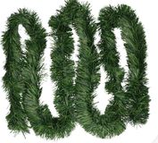 Bellatio Decorations Dennenslinger - groen - 270 cm - 8 cm breed - kunststof - 177 gr - dennen guirlande - kerstversiering