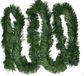 Bellatio Decorations Dennenslinger - groen - 270 cm - 8 cm breed - kunststof - 177 gr - dennen guirlande - kerstversiering