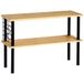 Kesper Keukenrek, bamboe, metaal, 55 x 20 x 38 cm, 2 planken, zwart-naturel