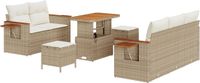 vidaXL Tuinbank Set Beige en Crèmewit