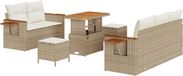 vidaXL Tuinbank Set Beige en Crèmewit