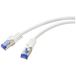 Renkforce RF-6830456 Câble réseau RJ45, câble de brassage CAT 6A S/FTP 5,00 m Blanc 1 pièce(s)