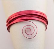 Vaessen Creative Aluminium Wire Embossed Flat 5x1mm 5m Strong Pink - 8716052168675