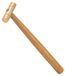OEM Koperen hamer met platte kop, 22 cm, met houten handvat, geschikt voor sieraden maken en doe-het-zelf projecten