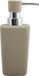 MSV Zeeppompje/dispenser - Haiti - keramiek - taupe/zilver - 6 x 15 cm - 240 ml