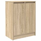 vidaXL Schoenenkast Sonoma eiken 57 x 34 x 76 cm bewerkt hout