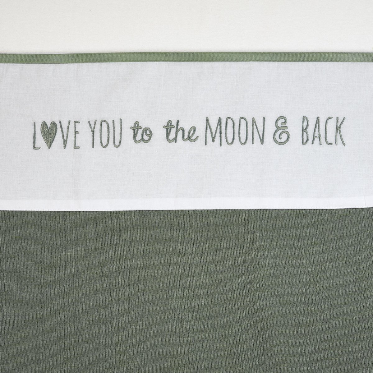 Meyco Laken Wieg Love You To The Moon & Back 413064 Forest Green wit