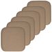 Sweet Home Collection Stoel Kussen Memory Foam Pads Honingraat Patroon Slip Antislip Rubber Terug Afgerond Vierkant 16" x 16" Stoelhoes, Charlotte Taupe - 6 Pack