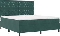 vidaXL Boxspringbed met matras, donkergroen, 180 x 200 cm, fluweel