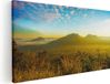 Artaza Canvas Schilderij Bergen Met Mist In Thailand - 120x60 - Foto Op Canvas