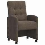 vidaXL Stoelen met wielen, 2 stuks, Imitatie suède, Donkergrijs