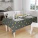 Bonamaison Tafelkleed, Anti-Mold, Sneldrogend, Waterdicht, 100% Polyester Tafellaken, Neon Geel, Rook, 140 x 160 Cm