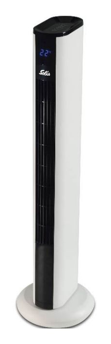 Solis 970.49 Ventilator - Zwart/Wit - Vloermodel - 3 Snelheden - Afstandsbediening
