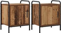 vidaXL Nachtkastje Oud hout 40 x 30 x 50 cm
