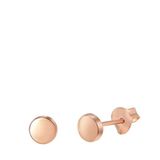 Lucardi Dames Oorbellen roseplated rond 5mm