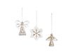 Watt & Veke Décoration de Noël Ange mix, set de 3 Blanc