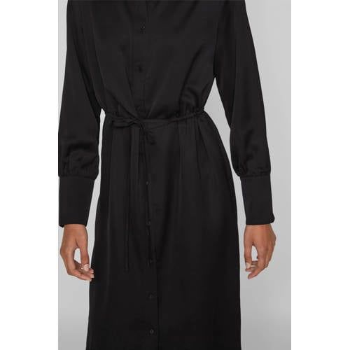 VILA VIELLETTE Recycled Polyester Blouse Dress - Black