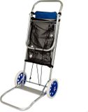 Aktive Multifunctioneel strandkarretje Aluminium (52 x 37 x 105 cm) Blue / Grey
