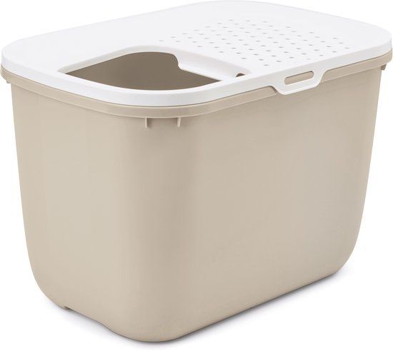 Savic Kattentoilet Hop In - Zand-Beige / Wit