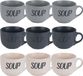 Cosy & Trendy Soepbekers/soepkommen - set van 9 stuks - 11 x 8 cm - 510 ml - keramiek - mix kleuren