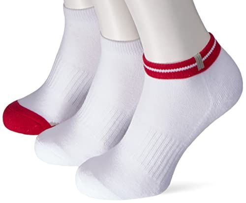 Nur Die Dames Sport Sneaker Sokken 3-Pack - Wit/Roze - One Size