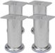 vidaXL Bankpoten rond chroom 120 mm 4 st