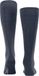 FALKE Airport kousen knie hoog effen wol katoen heren blauw - maat 45-46