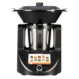 Philipiak Cookover-keukenmachine met kookfunctie, universele keukenmachine met wifi en weegschaal, multifunctionele keukenrobot voor het koken, lcd-display met touch-toetsen