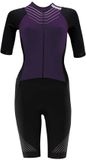Huub Pinnacle Korte Mouw Triatlonpak Zwart,Paars S Vrouw