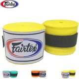 Fairtex Handwraps – Geel – 4,5 Meter – Elastisch Katoen – Stevige Polsondersteuning – Voor Boksen & Kickboksen