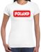 Bellatio Decorations Verkleed T-shirt voor dames - Polen - wit - supporter - themafeest XXL