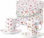 PPD Oh Happy Day E-Cup, 2er Set, tasse à expresso, tasse à expresso, en boîte cadeau, New Bone China, 80 ml, 162900775