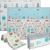 Mobliva tapis de jeu pour bébé, motif animal, mousse, rembourrage de 1,5 cm d'épaisseur, antidérapant