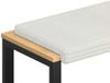 vidaXL Bankkussen Pluche Corduroy Crèmekleurig 110 cm