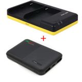 Powerpakket Deluxe : NP-FM500H duo oplader + 5000mAh Powerbank pour 2 batteries Sony NP-FM500H