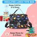 Sac à lunch – Sac à lunch isotherme – Sac à lunch pratique pour le travail et l’école – Sac à lunch compact – Multicolore – Polyester
