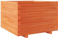 vidaXL Plantenbak 70x70x49,5 cm massief grenenhout wasbruin