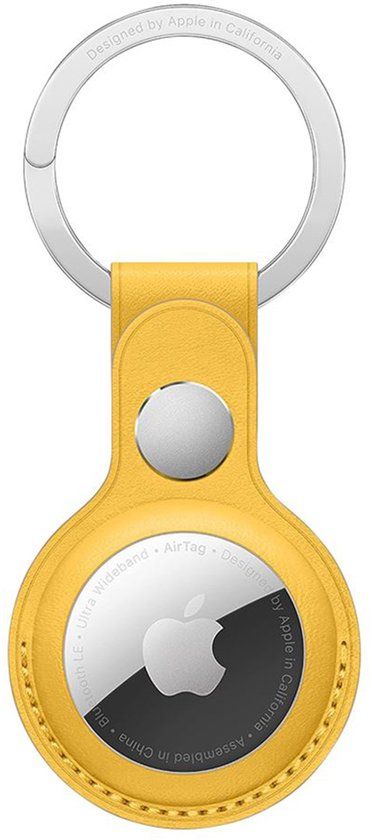 Apple Leather Key Ring voor de Apple AirTag - Meyer Lemon